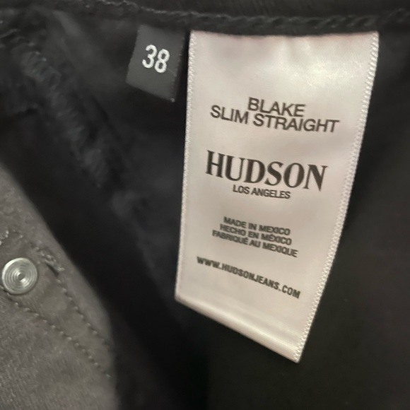 Mens Hudson’s jeans. Size 33. Slim straight black jeans - Picture 3 of 7